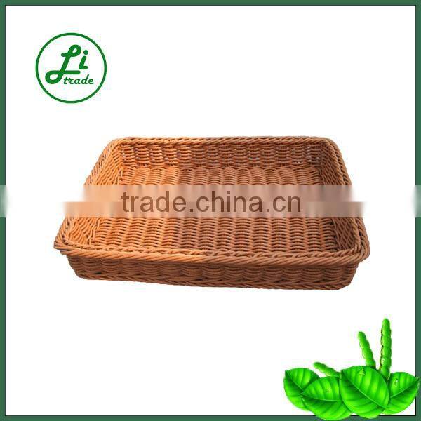Brown oval bread basket