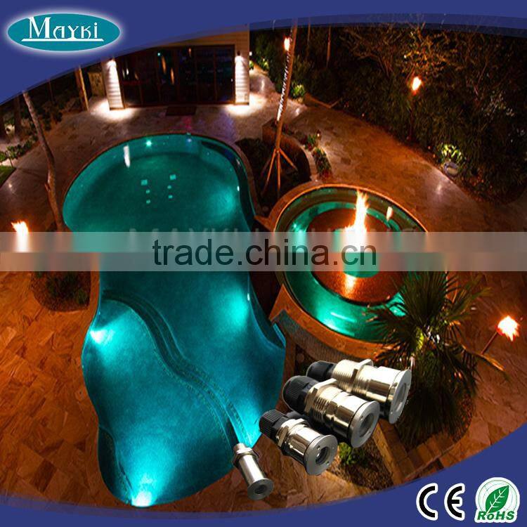 Fiber optic light for pool with flexible fibre and high power LED illuminator