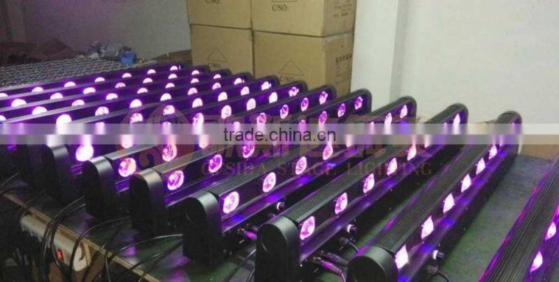 Guangzhou factory 8x10w beam dmx stage chrismased lighting effect bar moving head lighting