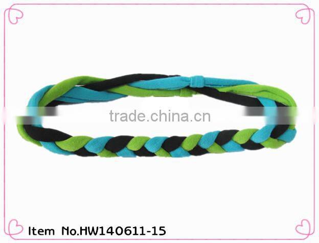 high quality braided jersey headband 2014