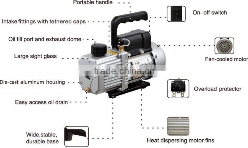micro double stage vacuum pump VP260 for HVAC/R from manufacturer