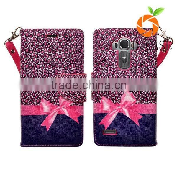 Leather sublimation flip cell phone cover case wallet case for LG G5