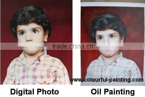 Custom realistic portrait oil painting from photo