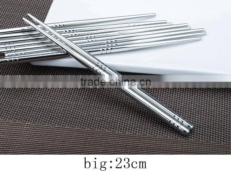 South Korean high-grade stainless steel chopsticks Korean square antiskid chopsticks tableware.High quality household chopsticks