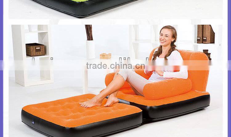 Bestway67277 single color flocking sofa bed