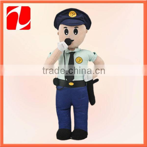 Funny policeman costumed plush toy