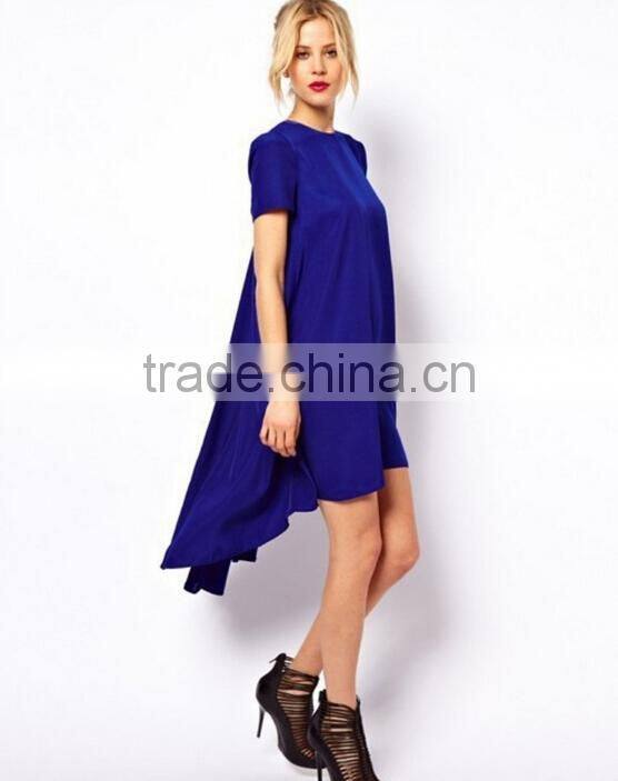 2015 Fashion New Chiffon High Low Beach Party Prom Short Apparel Dress For Women