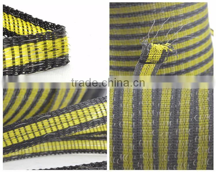 Electric sheep fence polytapes for farm equipment