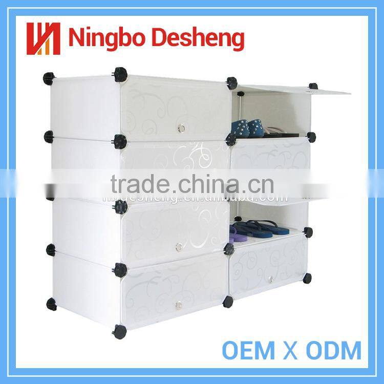Luxury plastic magic DIY modern shoe storage cabinet with door