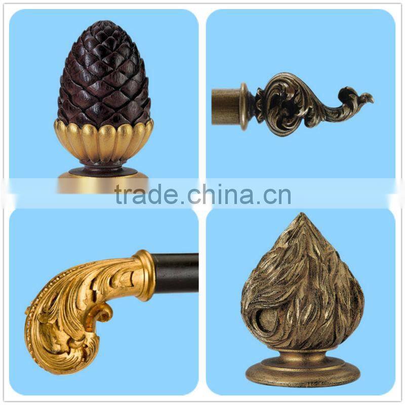 Wholesale Decorative Resin Curtain Rods Finials