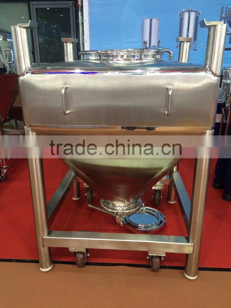 Stainless steel pharmaceutical square tank for storage