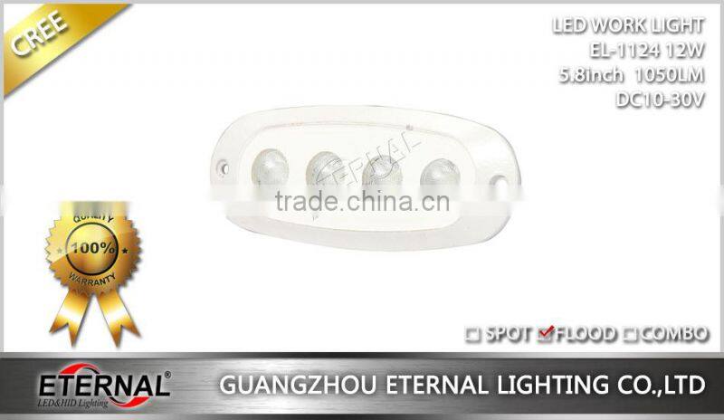 5.8in 12W mini light bar led work light for ATV UTV SUV offroad motorcycle powersports 4x4 racing marine boat flood beam lamp