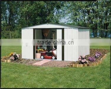 cream galvanized teel tool house