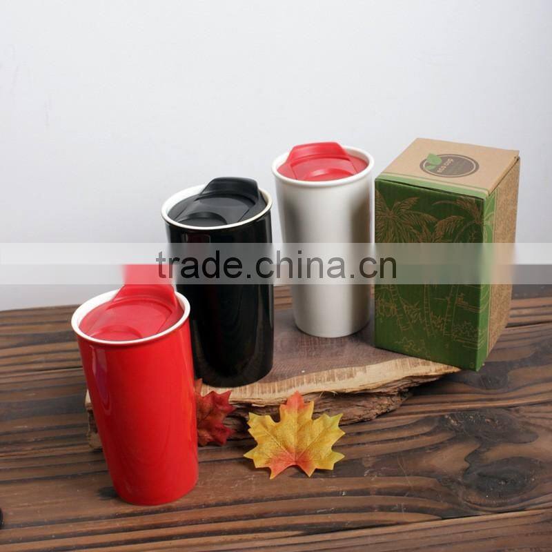 Eco 16-Ounce Ceramic Double Wall Thermal Coffee Tumbler