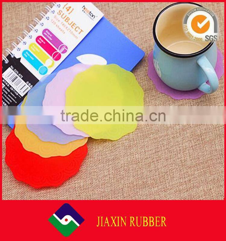 Romantic silicone coffee cup mats tea cup rubber mat coaster placemats