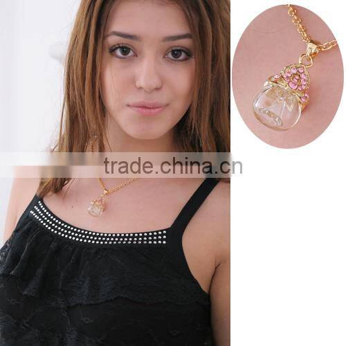 Leopard Shape Necklace Pendant Glass Perfume bottle jewelry Necklace