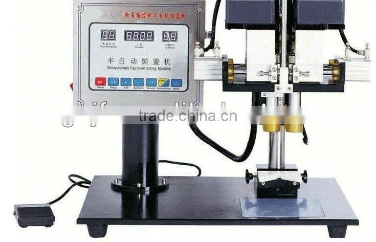 Semi automatic bottle capping machine for various shapes lids
