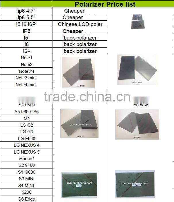 LCD back polarizer film for iphone5 ,lcd real polarizer film replacement lcd refurbish for iphone