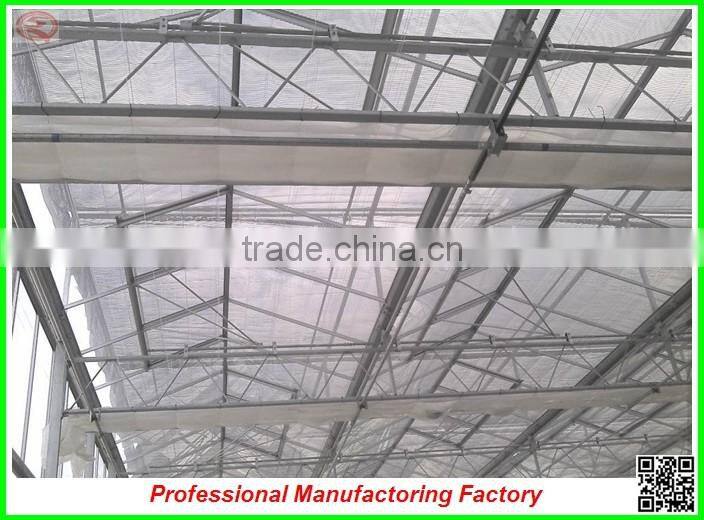 China commercial large span garden greenhouse for sale with drip irragation system