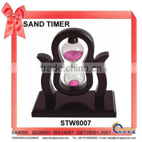 STW8006-T Elegant Sand Timer With Wooden Frame For Decoration