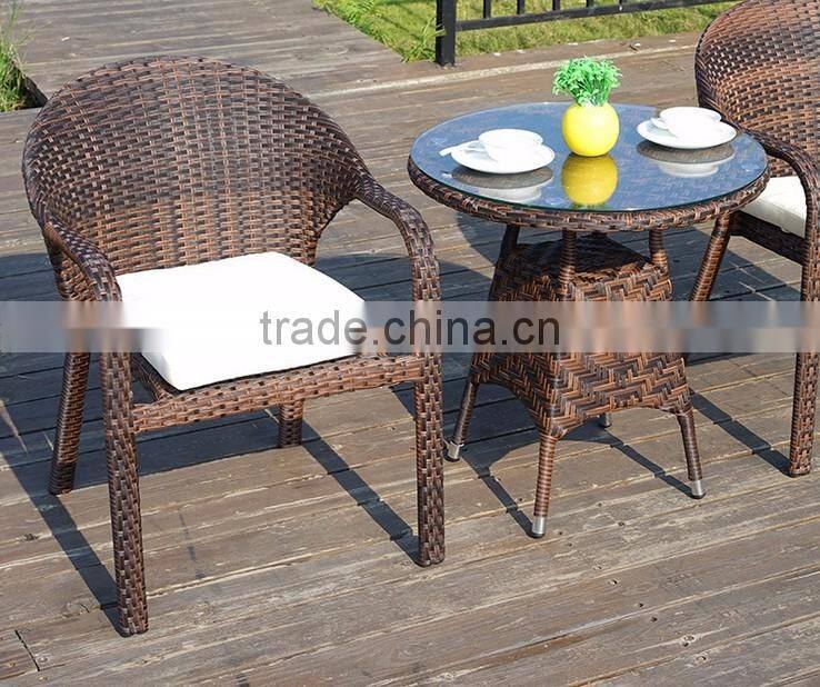 Rattan Coffee Table and Chair, Garden Table and Chair