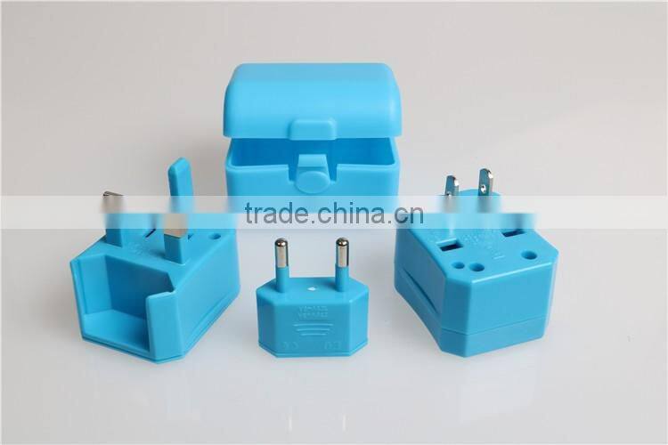 Unviersal travel adapter without USB with EU/UK/AUS/US plug worldwide used multi-functional travel plug socket box