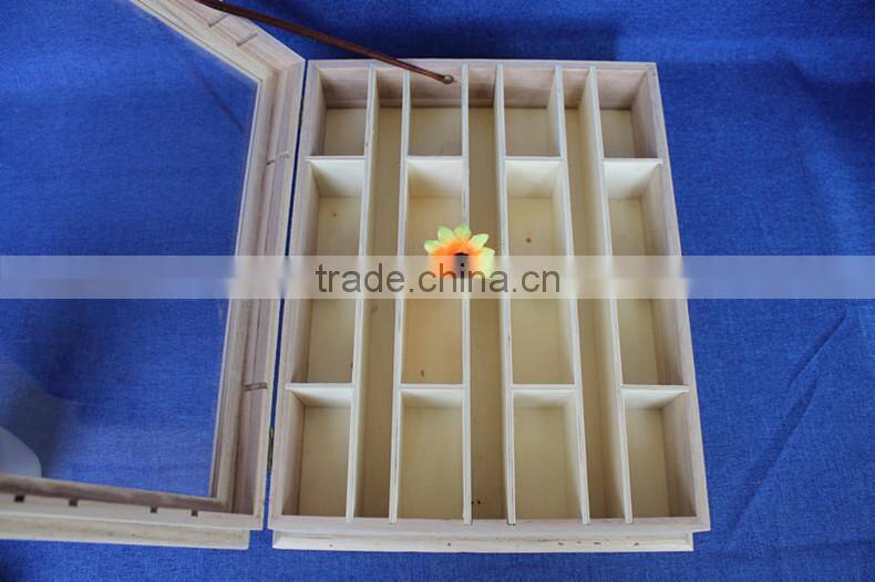 square wood gift boxes with internal holes