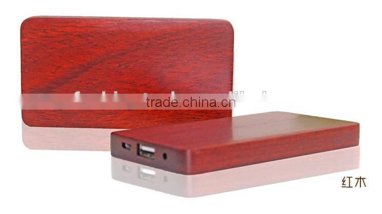 High capacity External Portable Power bank Wooden 8000mAh Power Bank