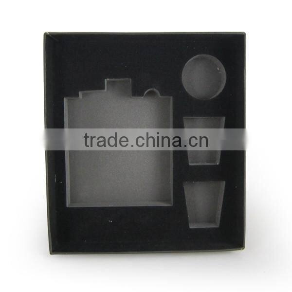 Stainless steel flagon custom packaging box, hip flask set package box