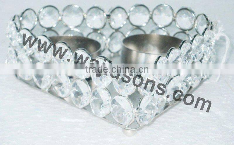 votive round crystal beaded votive candle stand