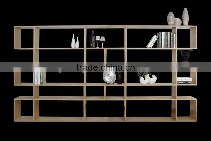 Nice attractive design bamboo bookshelf with magazine holder