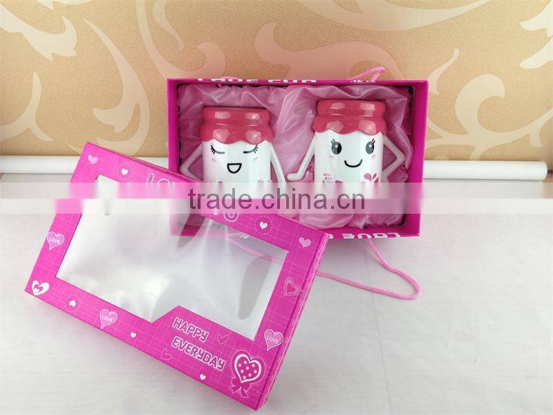 2pcs ceramic couple mugs in gift box