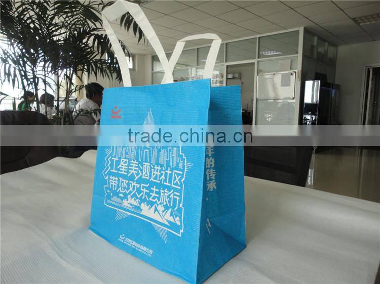 Custom design paper bag with different handle types of kraft thread paper