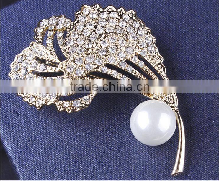 china latest fashion wedding wholesale crystal poppy pin rhinestone brooch
