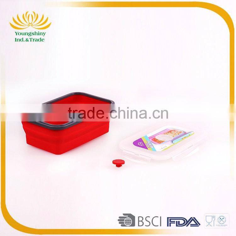 Good feedback silicone collapsible insulated lunch box