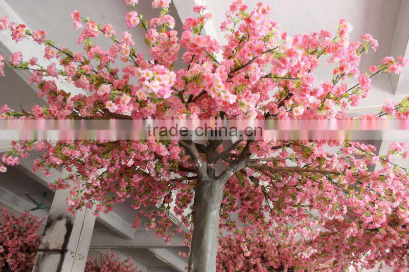 GNW BLS083 Holiday Living Christmas Decor Large Artificial Trees with Pink Sakura for Wallpaper Restaurant