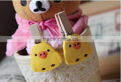 hot sale new products 2017 mini peg style cute peg craft decorative cheap wooden clothes hanger