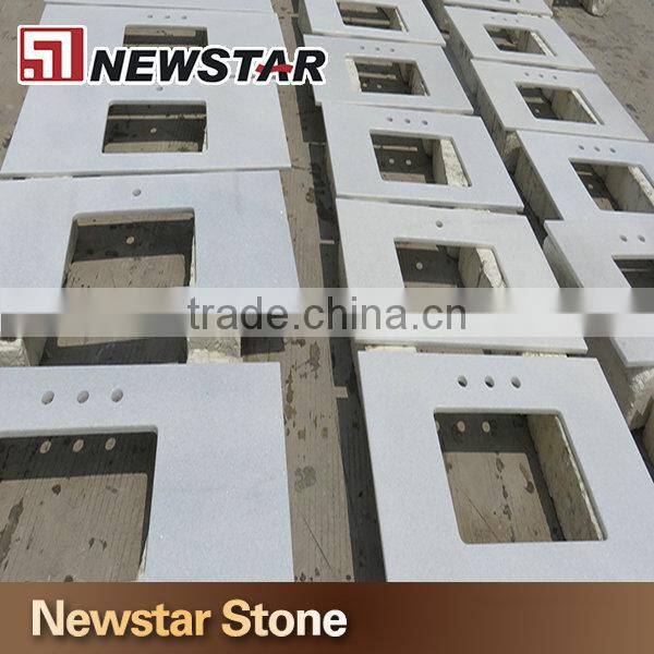 Newstar Crystal White Marble Vanity Top Single Sink Marble Bathroom Marble Solid Surface Counter Top