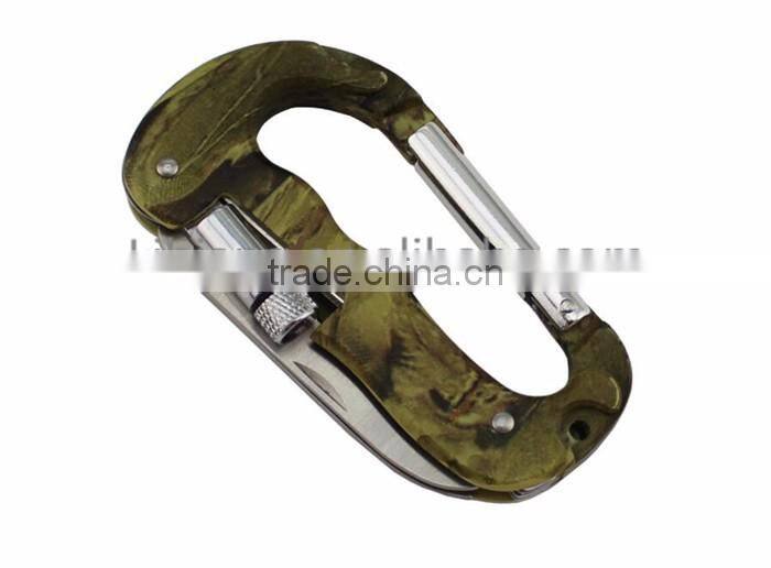 Wholesale camouflage color multifunction carabiner with LED