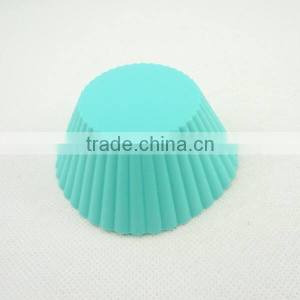 round shape FDA silicone baking cupcake mold