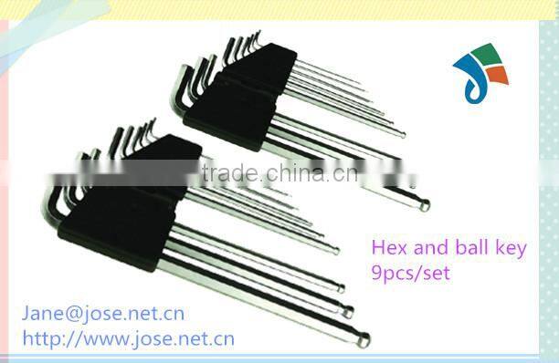 Long hex and ball key 9pcs/set