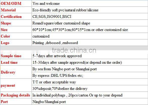 Custom trendy spft pvc beer bar mat