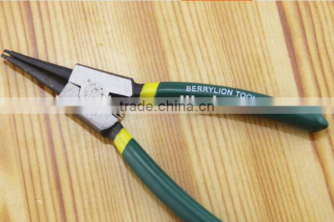 BERRYLION dipped handle 6'' circlip plier, blister packing internal straight plier