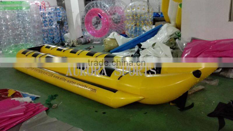 New finished star inflatable banana boat with customized size