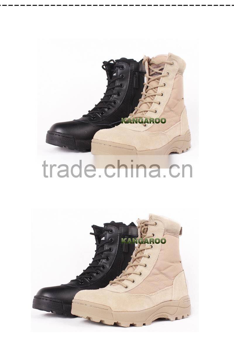 Wholesale Black Military Pilot Rubber Combat Boots Men