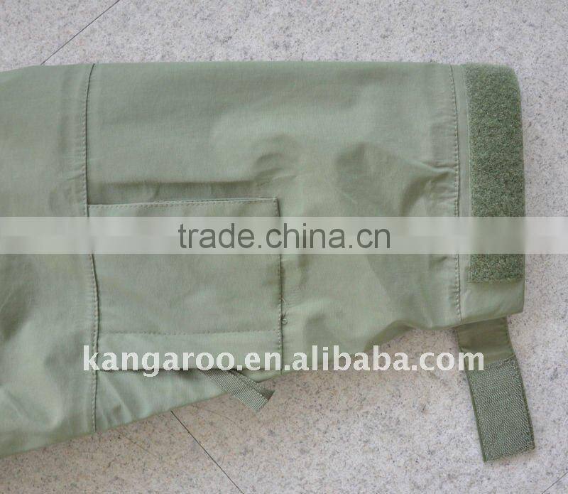 100% nylon three layer fabric high quality techtical men's combat uniform set in oliver green color