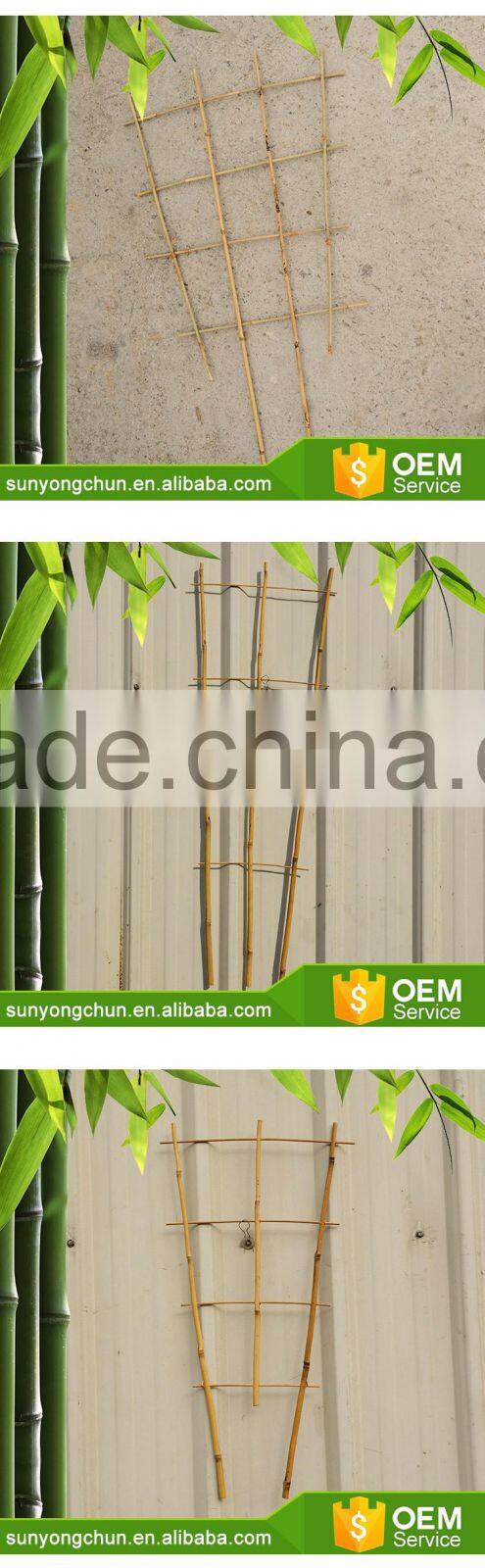 Folding garden manufacturer of bamboo flower support cane ladder shelf