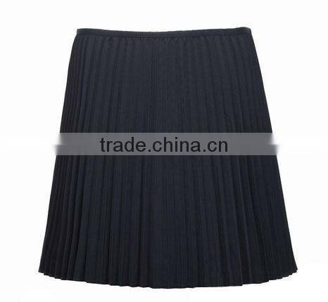 girls mini short casual leisure wear A-line black pleated skirt