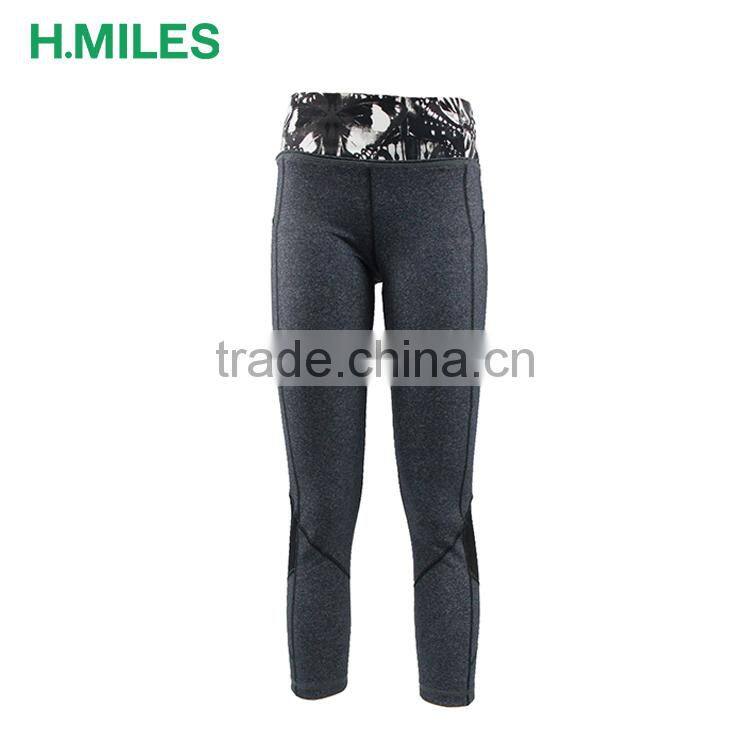 Wholesale Custom Sexy Polyester Spandex high waist fitness women leggings