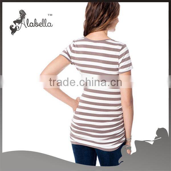 wholesale 100% cotton maternity wear tops ,blank maternity t shirts